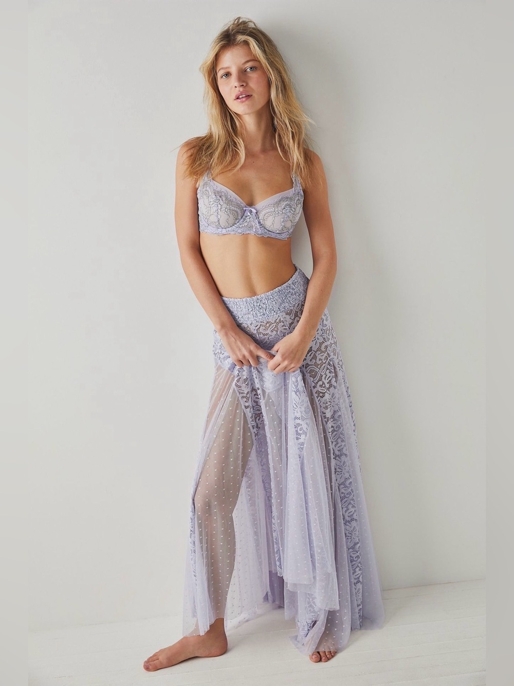 Free People A Day Out Half Slip in Crystaline